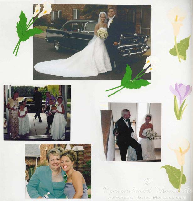 Scrapbooker for Hire Creates Personalized Scrapbook Pages for Weddings
